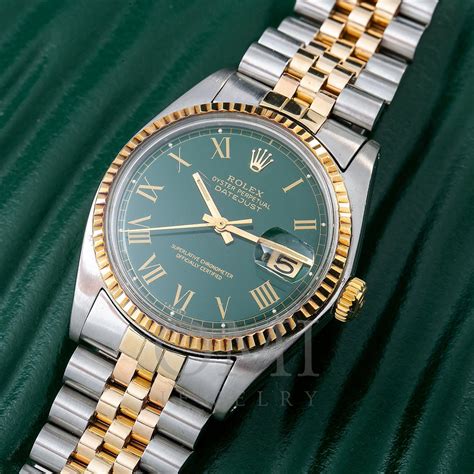 rolex datejust gold green|rolex datejust 36mm price.